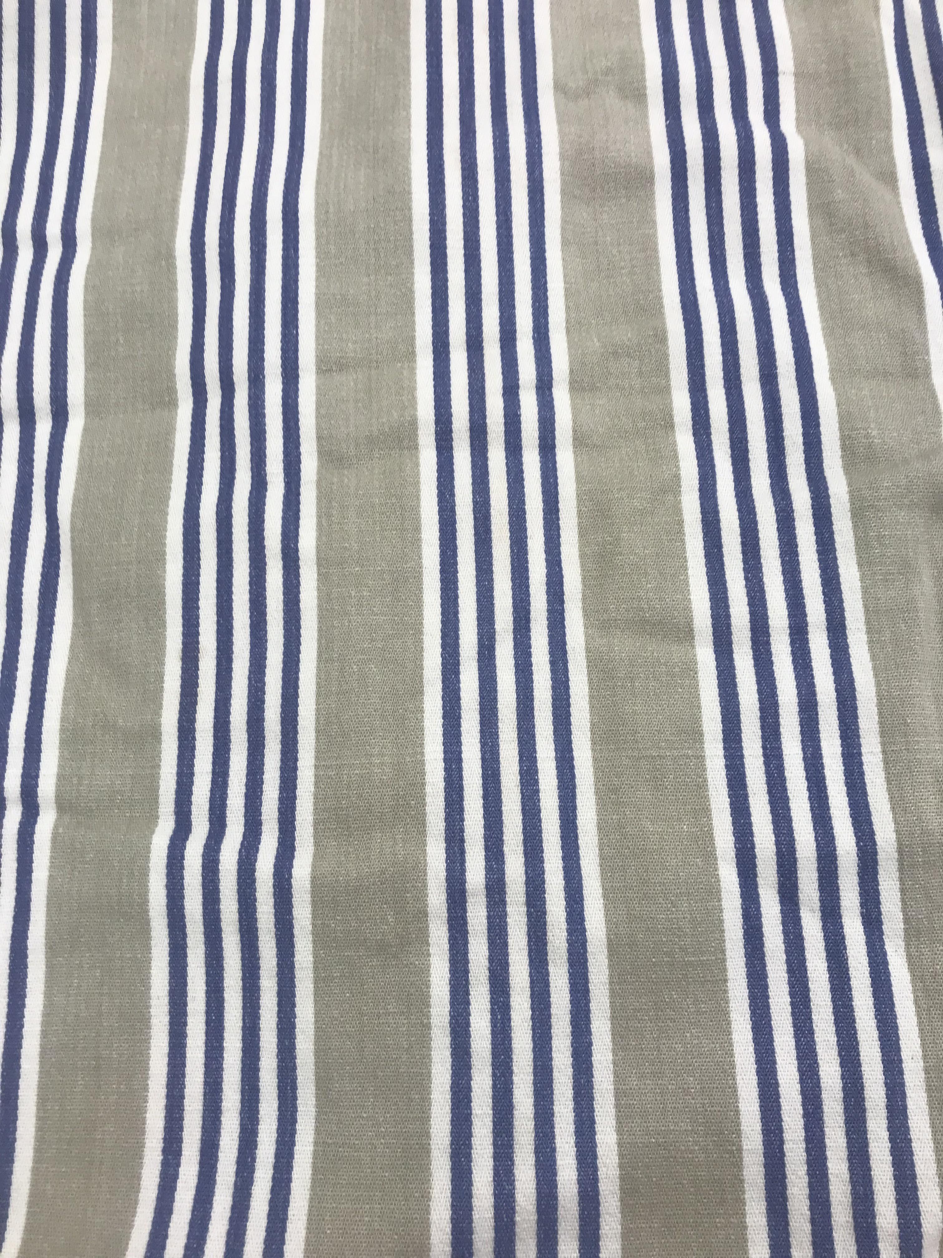 Four pairs of cotton ticking blue, - Image 2 of 6