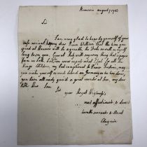 A handwritten letter from Princess Augusta of Great Britain to Prince William dated top right