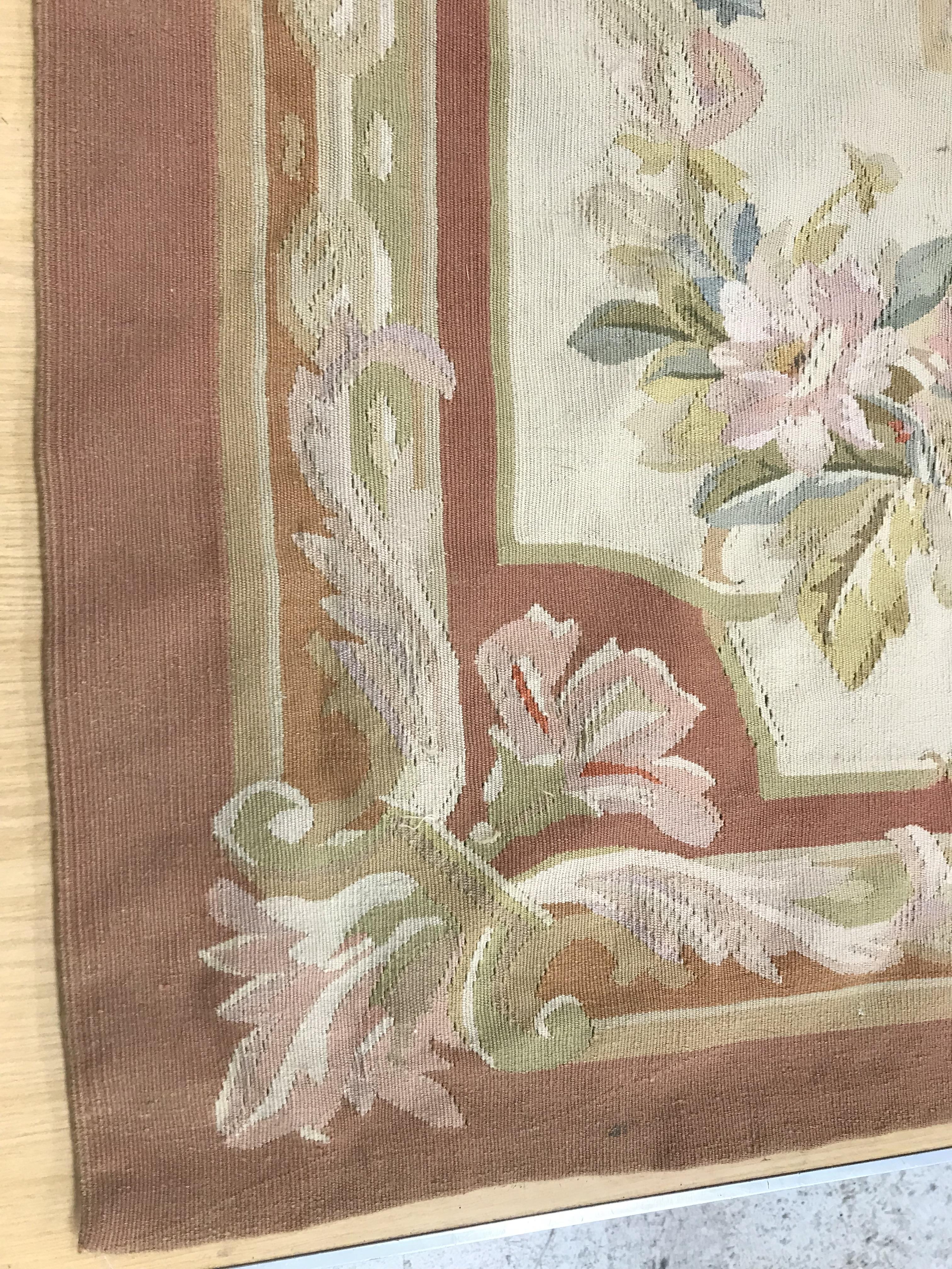 An Aubusson rug in terracotta and cream within foliate design, - Image 5 of 35
