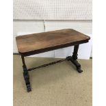 A Victorian rosewood centre table,