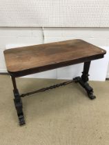 A Victorian rosewood centre table,