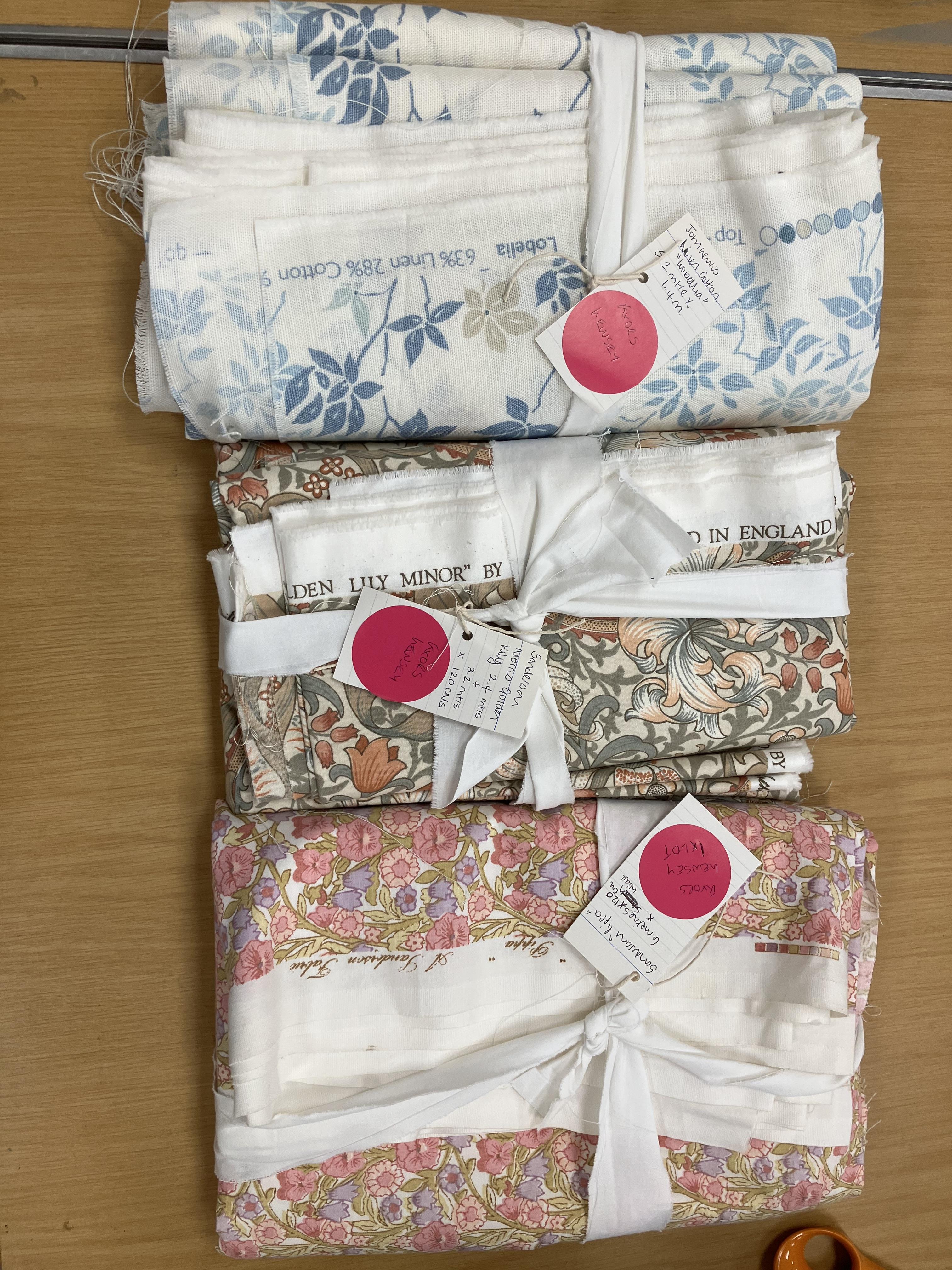 A box containing a collection of fabric to include Sanderson "William Morris Golden Lily Minor", - Image 2 of 4