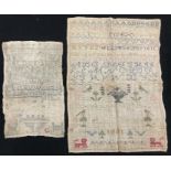 A Victorian sampler by "Jane Andean Age 10, dated 1861",