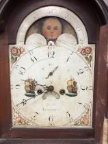 An early 19th Century mahogany cased long case clock,