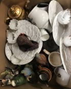 Seven boxes of assorted decorative china,