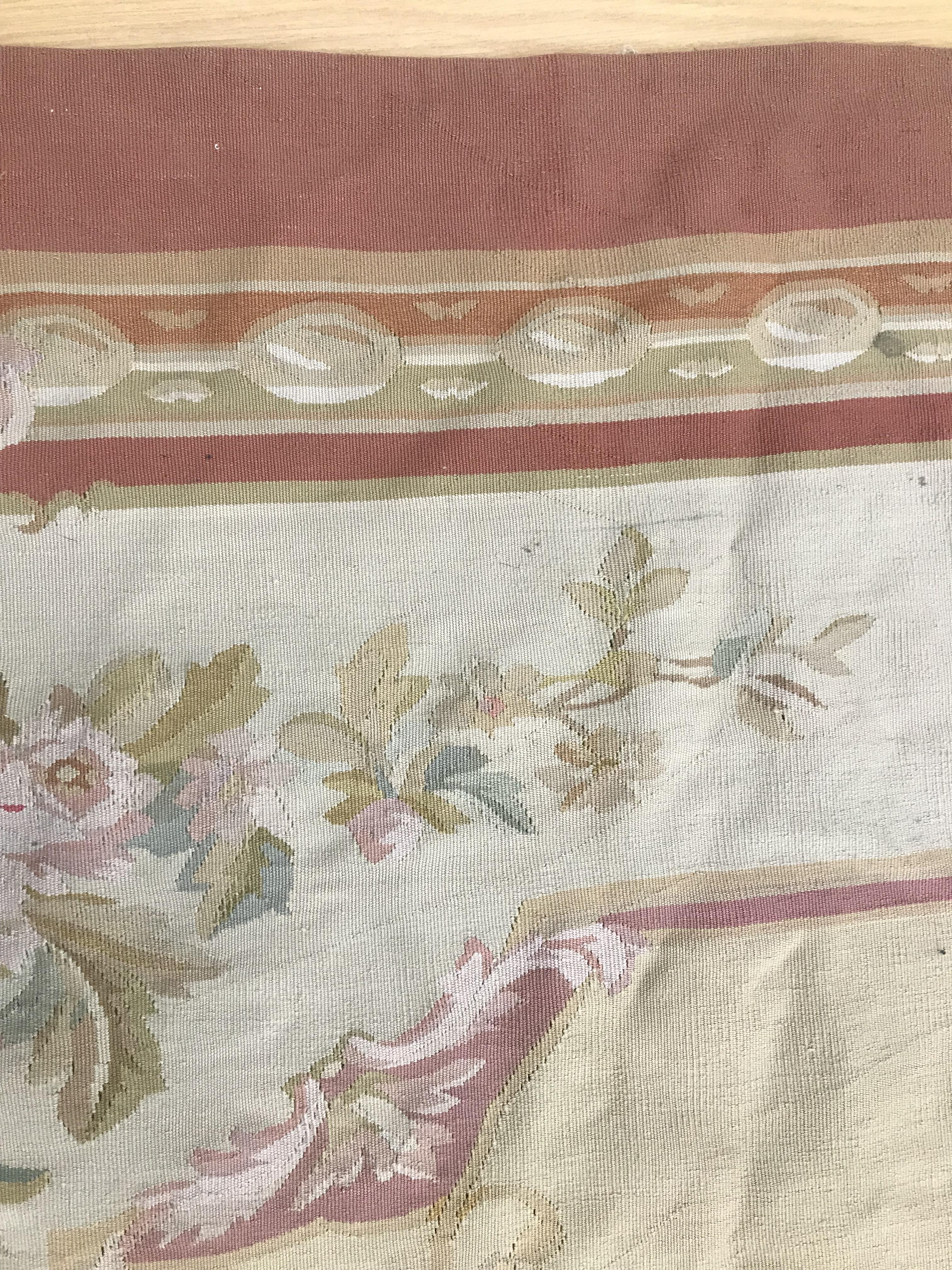 An Aubusson rug in terracotta and cream within foliate design, - Image 6 of 35