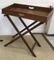 A Victorian mahogany butler's tray of typical rectangular form,