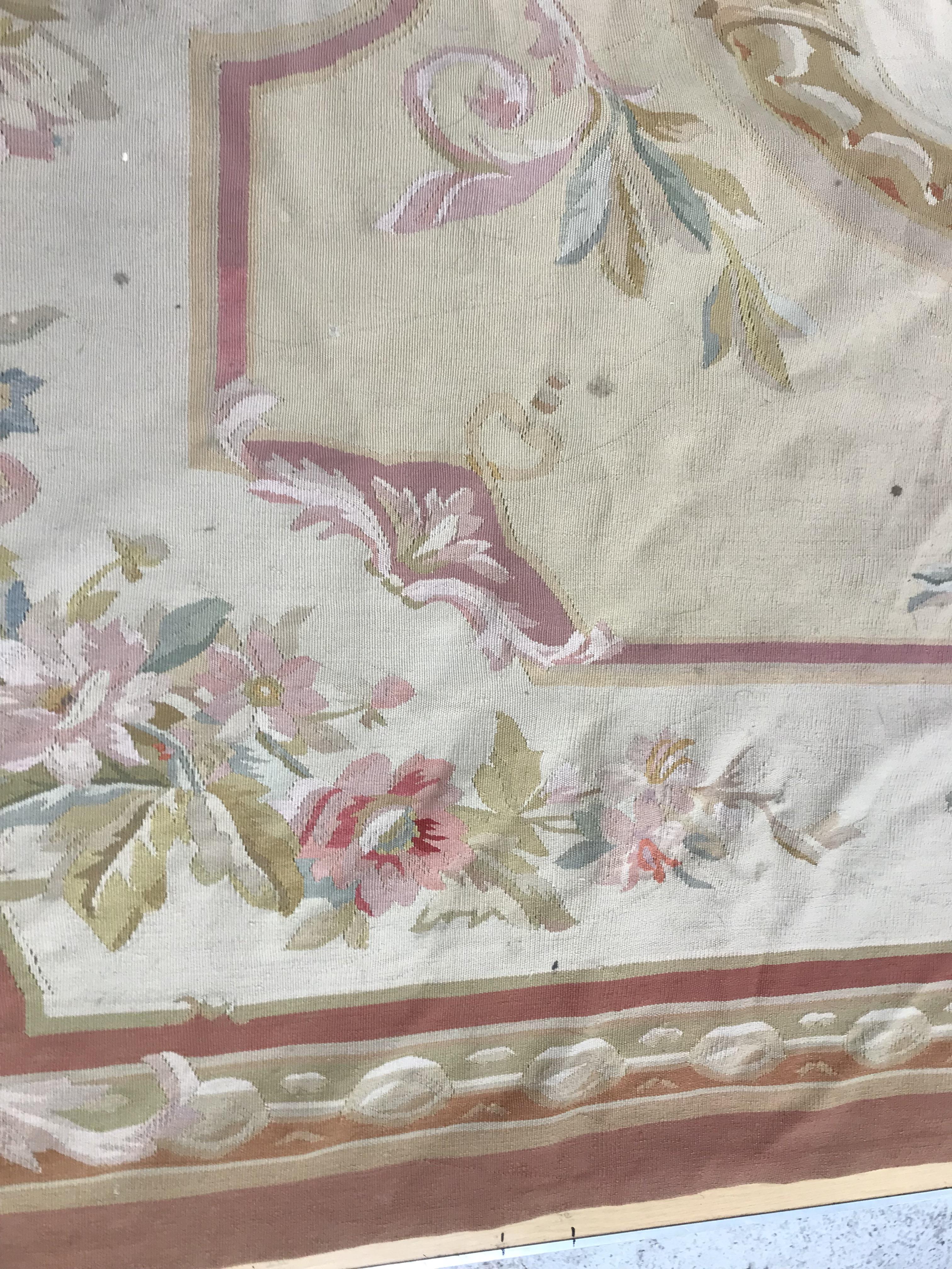 An Aubusson rug in terracotta and cream within foliate design, - Image 13 of 35