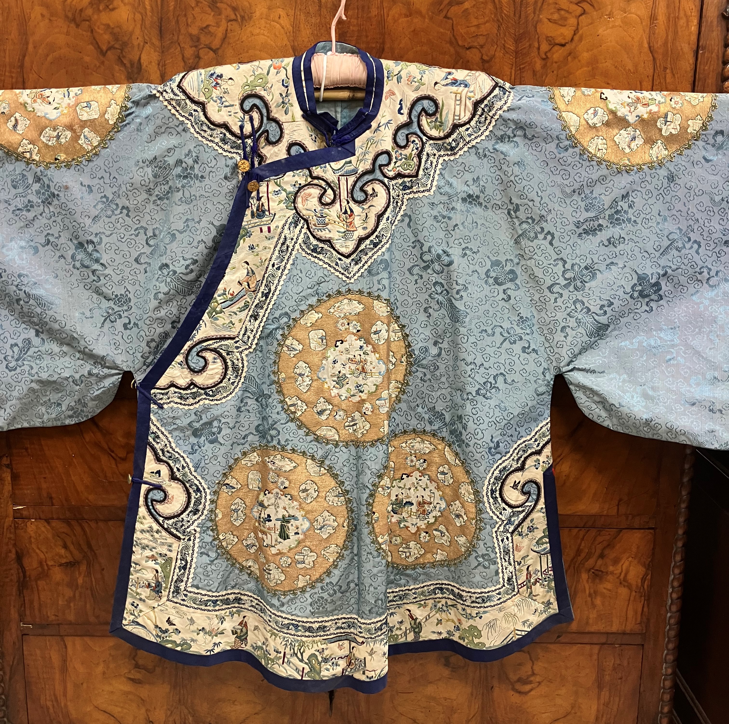 A circa 1900 Chinese silk jacket, - Image 4 of 81