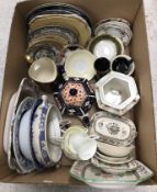 Two boxes of assorted decorative china wares to include a Royal Grafton "Majestic" part dinner