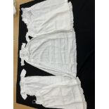 Nine various 19th Century Christening and other baby gowns, together with various lace sections,
