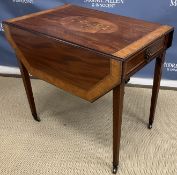 A 19th Century mahogany and inlaid Pembroke table,