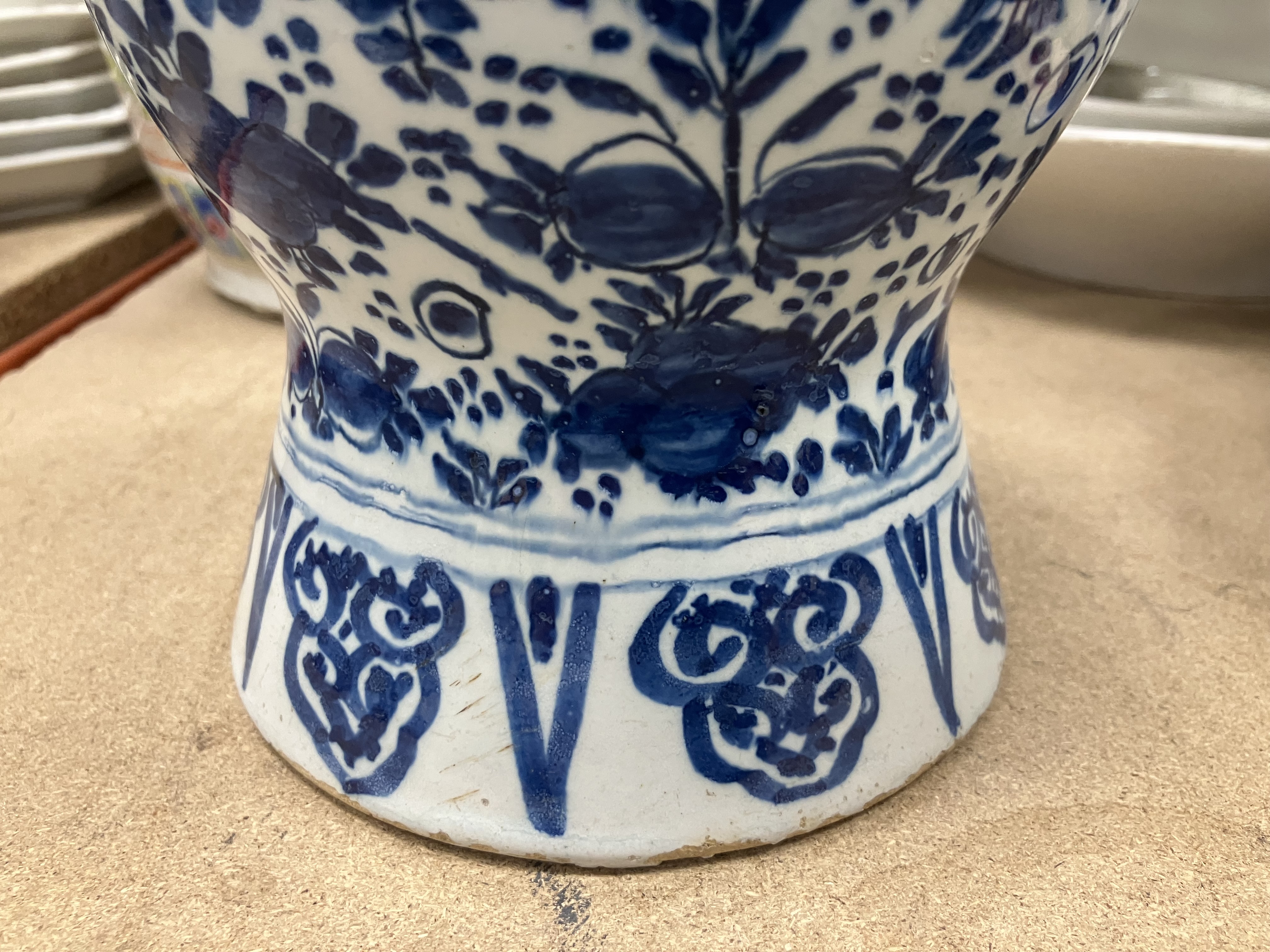 An 18th Century Delft blue and white baluster shaped jar, - Image 14 of 30