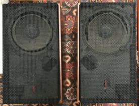 A pair of rosewood effect Sonab OA-6 speakers 67cm high and a pair if rosewood effect Sonab OA12R