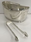 A Victorian silver sugar basket with swing handle, 6.