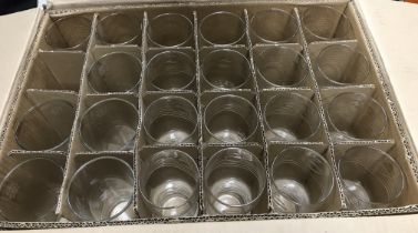 Eighteen Pepsi glasses together with five Wickwar glasses