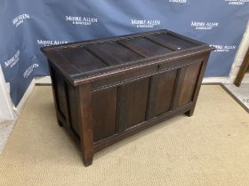 An 18th Century oak coffer,