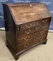 A George III mahogany bureau,