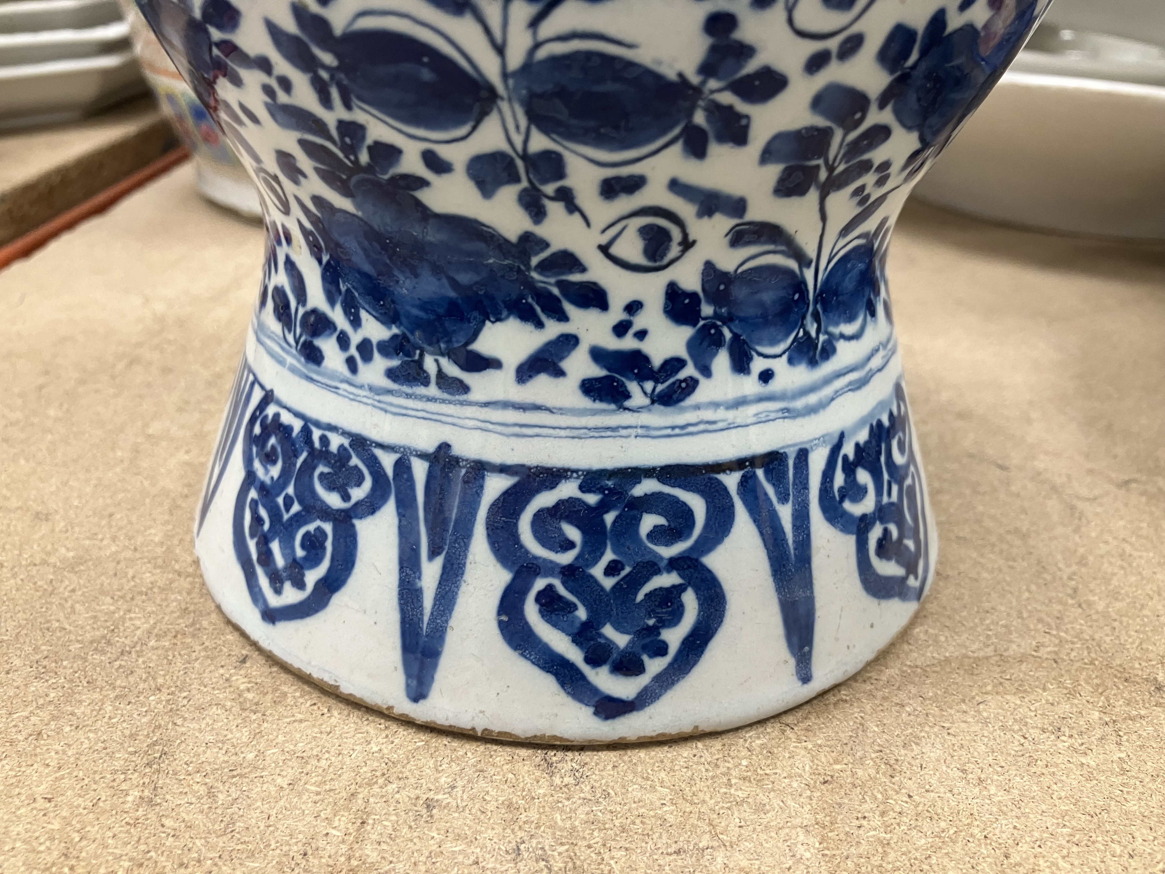 An 18th Century Delft blue and white baluster shaped jar, - Image 18 of 30