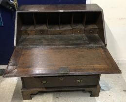 A 19th Century oak bureau,