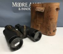 A pair of World War II N15HMR Westinghouse 1944 binoculars with coated optics 7 x 50,