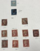 A collection of 148 Penny Red stamps and two twopenny Blue stamps