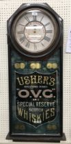 An Ushers OVG & Special Reserve Scotch Whiskies advertising clock,