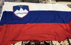 A large modern Slovenian flag 335 cm x 225cm