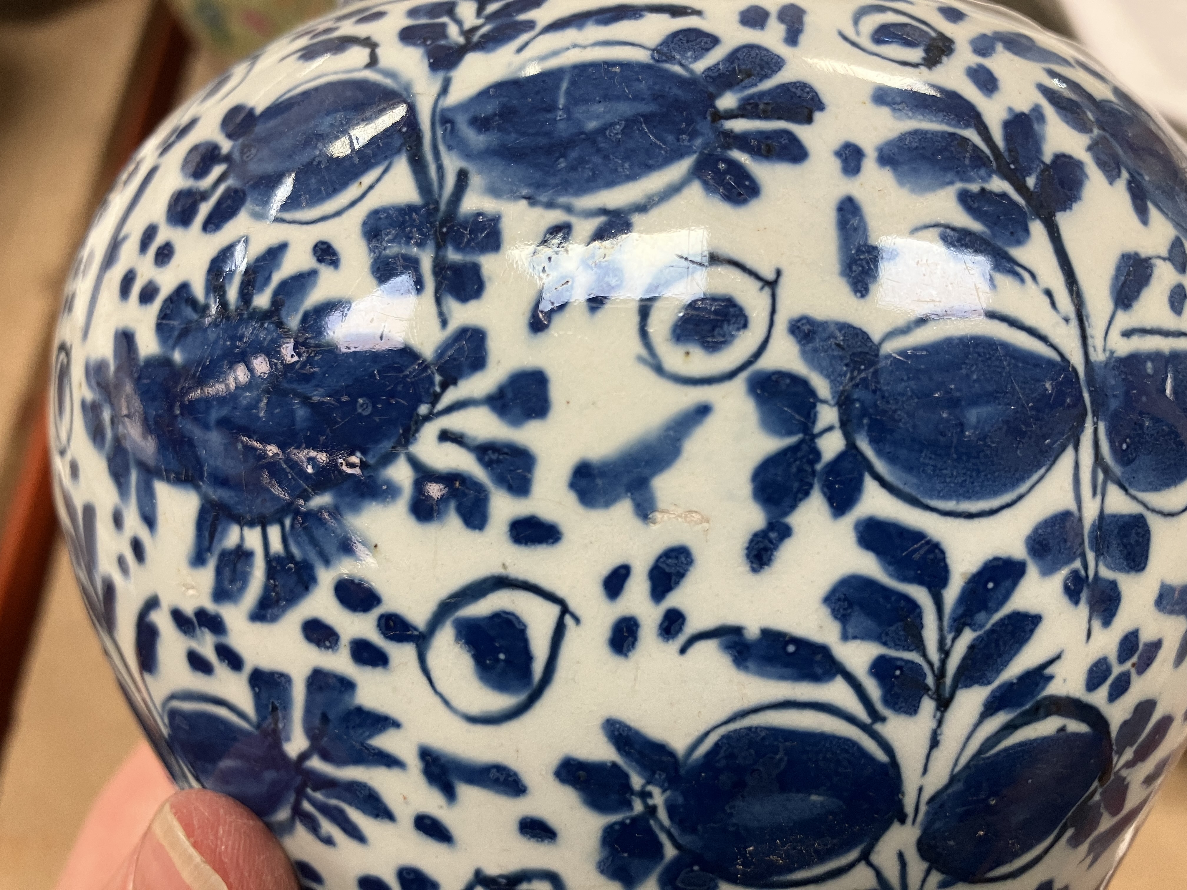 An 18th Century Delft blue and white baluster shaped jar, - Image 7 of 30