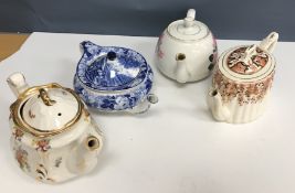 Four boxes of assorted decorative and novelty teapots,