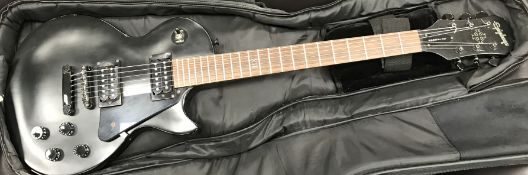 An Epiphone Gothic "Les Paul Body" electric guitar, matt black,
