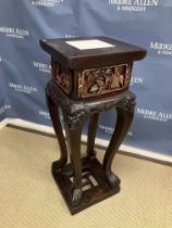 A 19th Century stained carved and gilded urn stand,