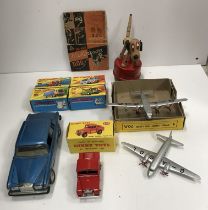 A Dinky Toys Avro York Airliner, boxed (right prop missing),