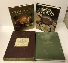Three boxes of various cookery books to include "The complete Oriental cookbook",