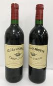 Two bottles Clos du Marquis Saint-Julien 1996