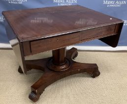 A Victorian mahogany drop leaf sofa table,