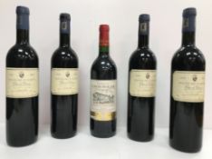 Fourteen bottles of wines various including 4 x Domaine des Allegrets Côtes de Duras 2000,