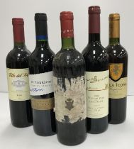 Ten various bottles of red wine including 1 x Cap Royal Bordeaux Supérieur 2018,