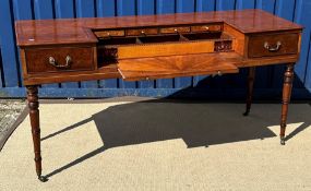 A 19th Century mahogany and inlaid spinnet or square piano by Wilkinson & Co, of London,