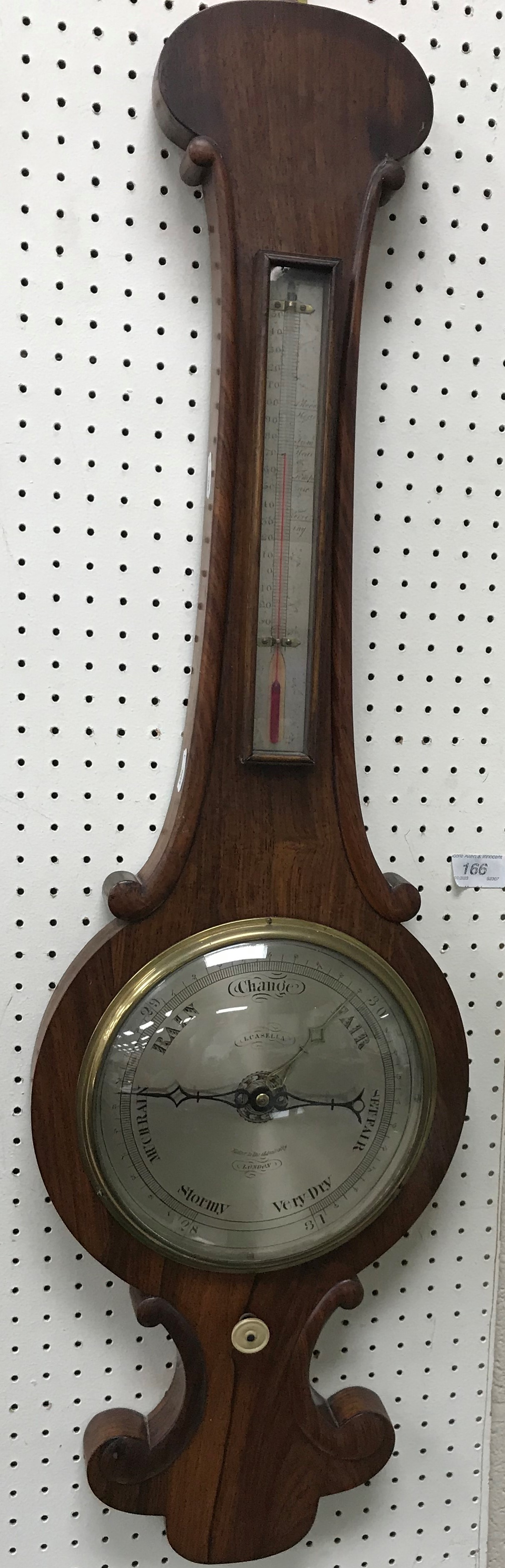 A 19th Century rosewood cased barometer