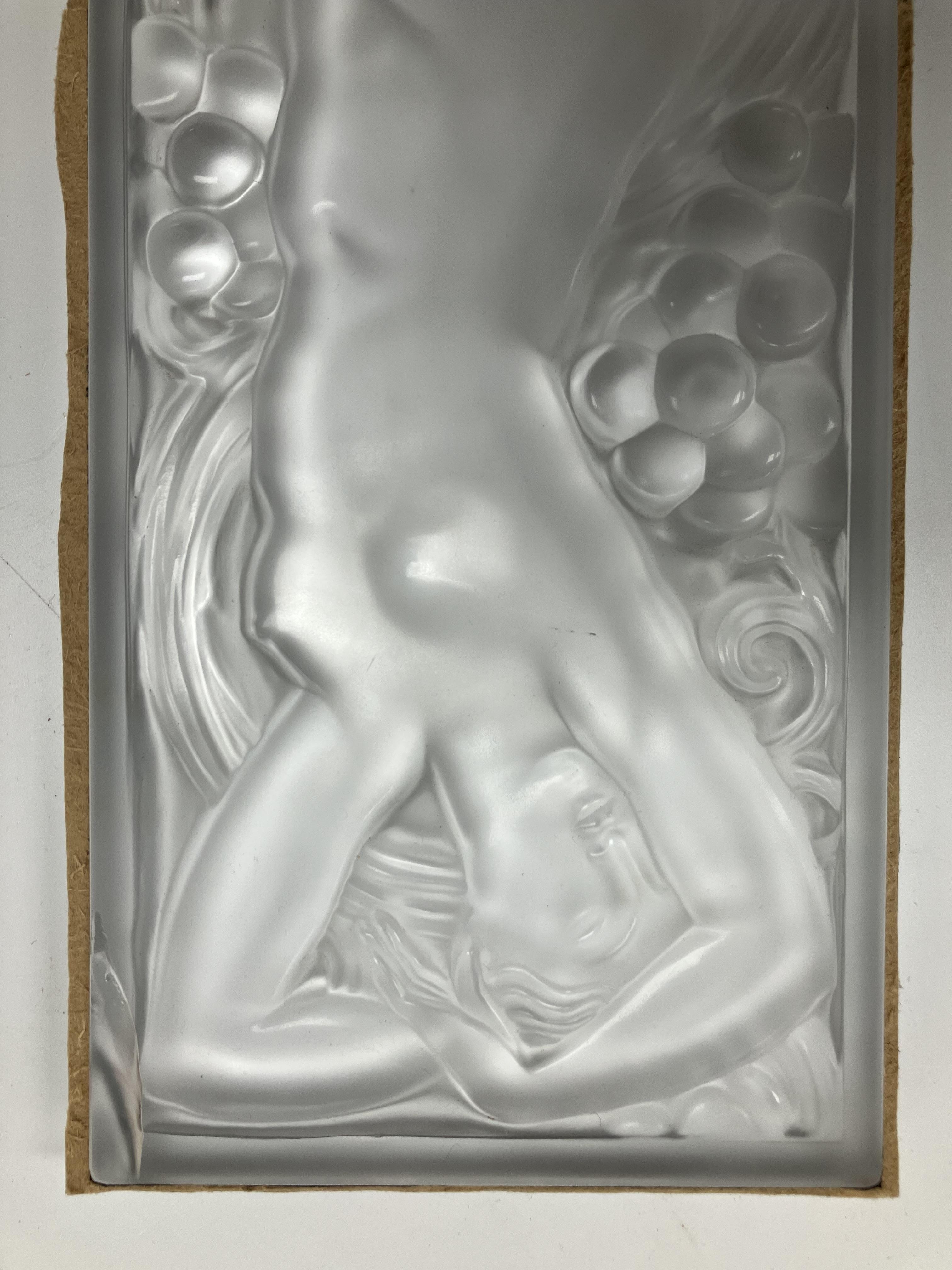 A Lalique frosted glass panel "Femme Bra - Image 2 of 15
