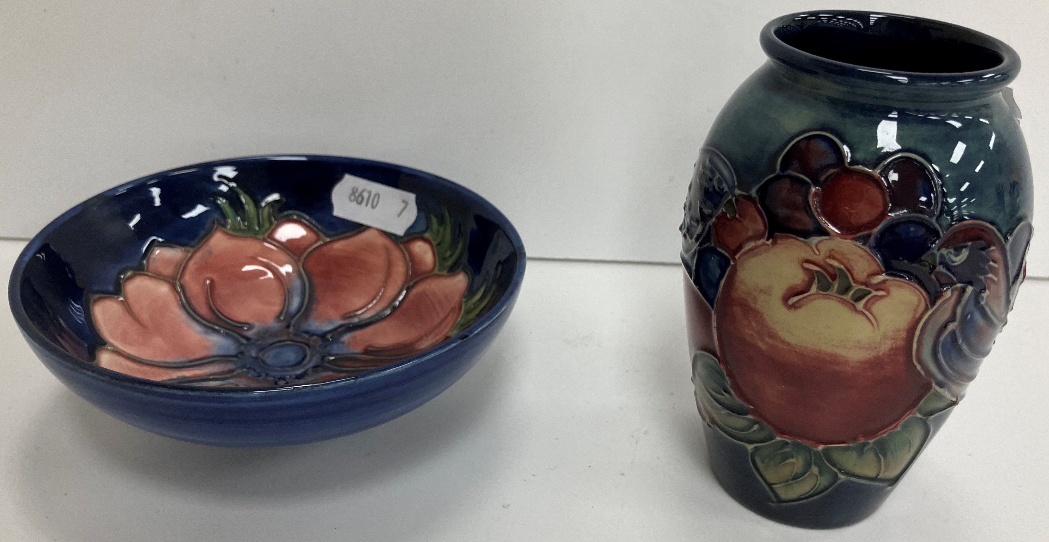 A Moorcroft "Anemone" pattern pin dish,