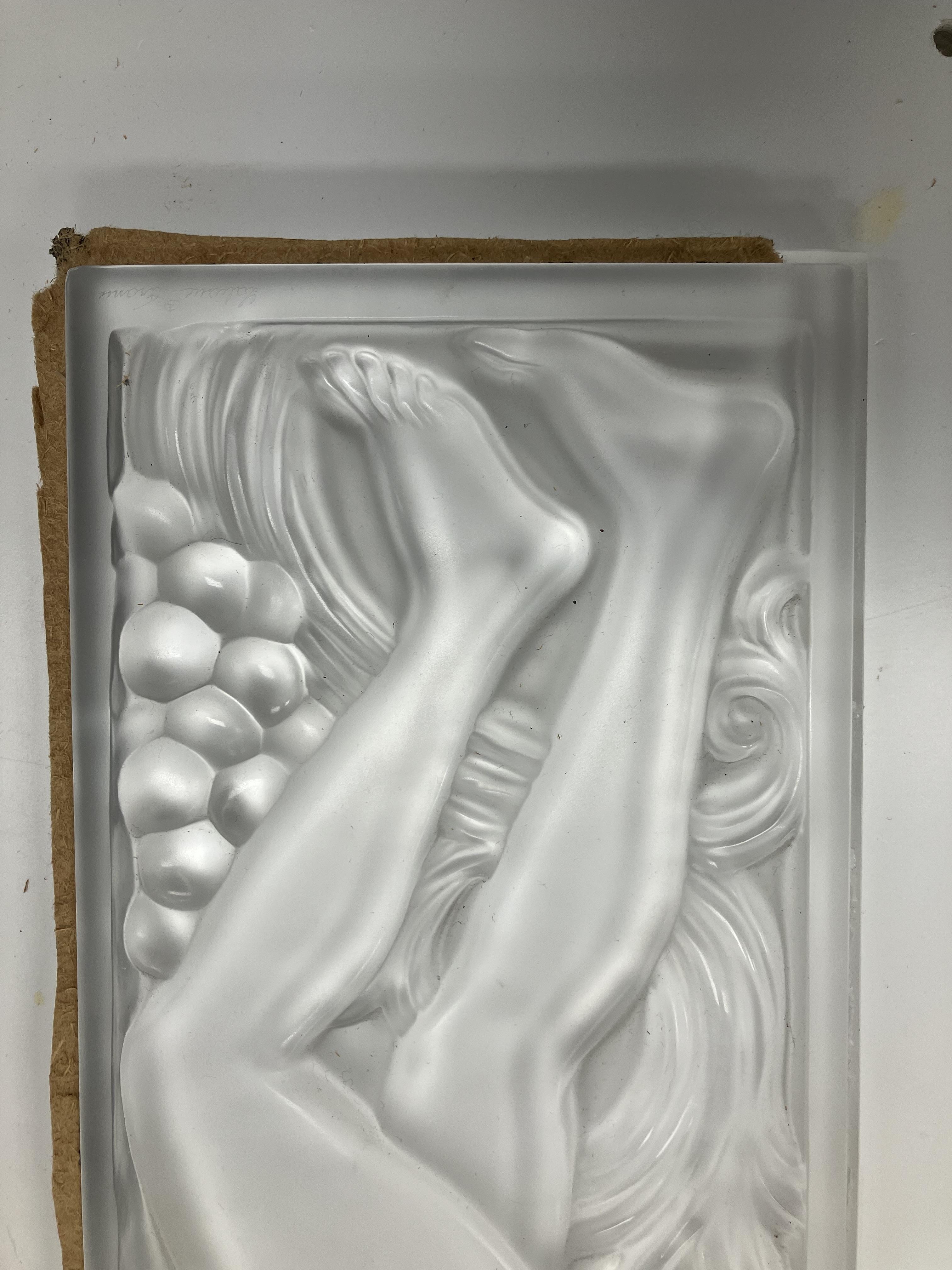 A Lalique frosted glass panel "Femme Bra - Image 13 of 15