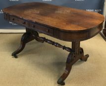 An early 19th Century rosewood library t