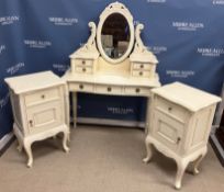 A cream painted dressing table in the Vi