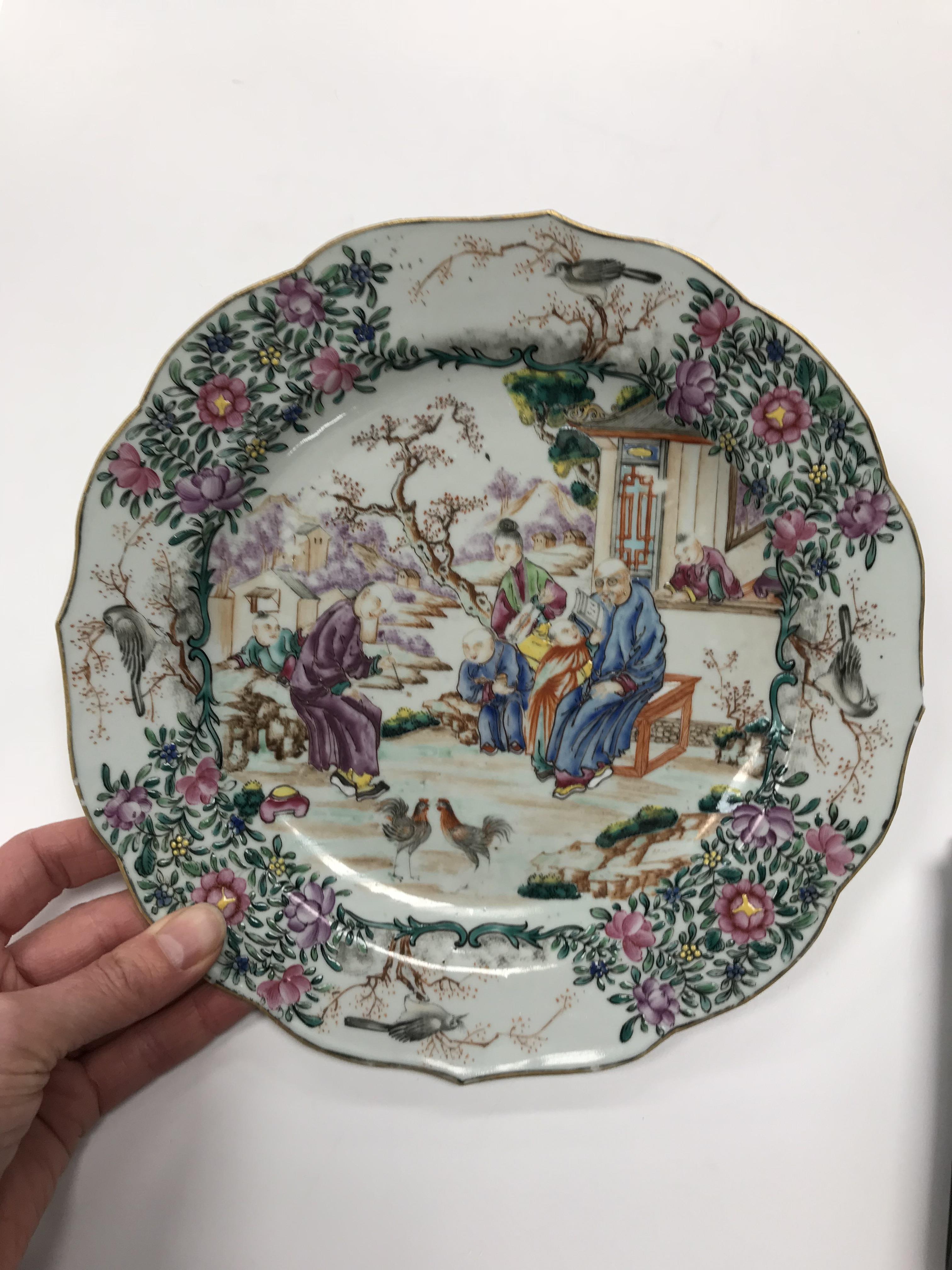 A Chinese Qianlong famille rose plate, t - Image 19 of 19