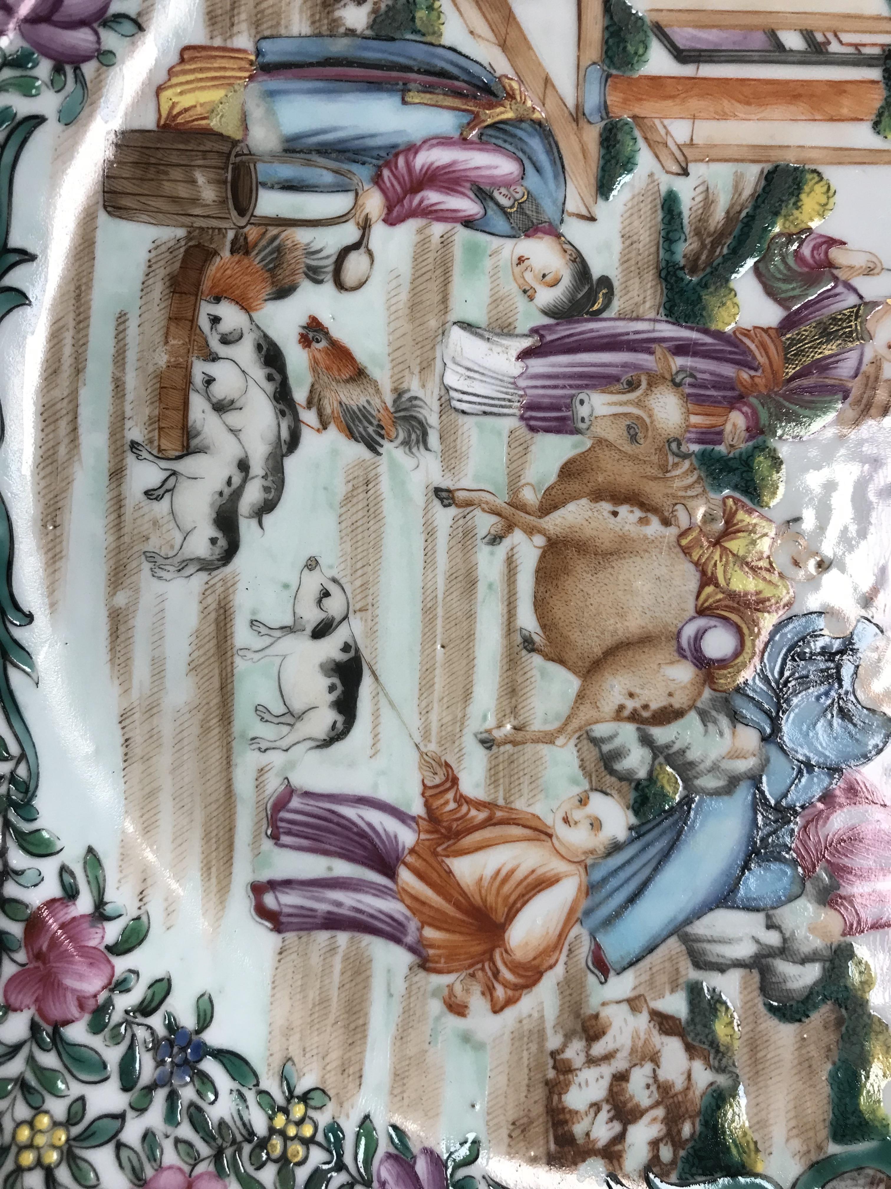 A Chinese Qianlong famille rose plate, t - Image 6 of 15