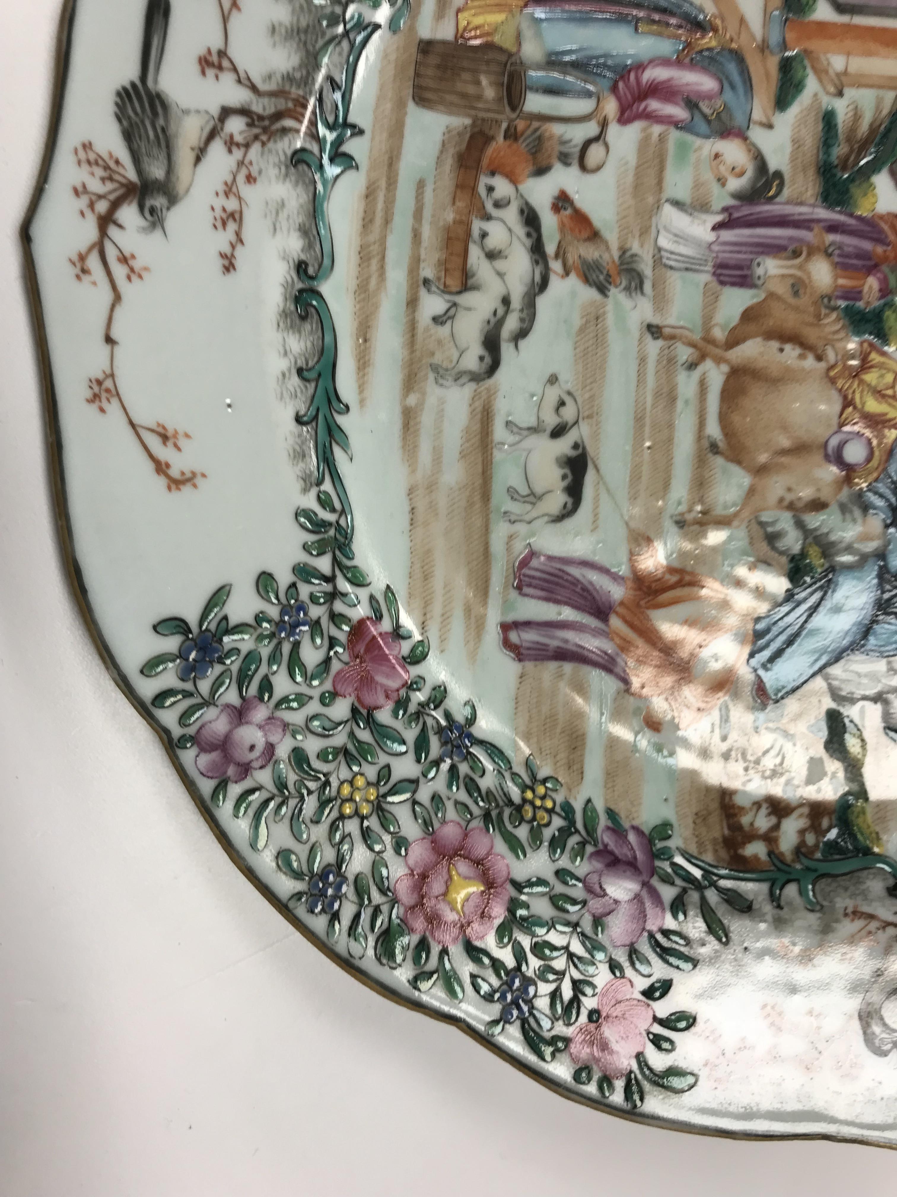 A Chinese Qianlong famille rose plate, t - Image 12 of 15