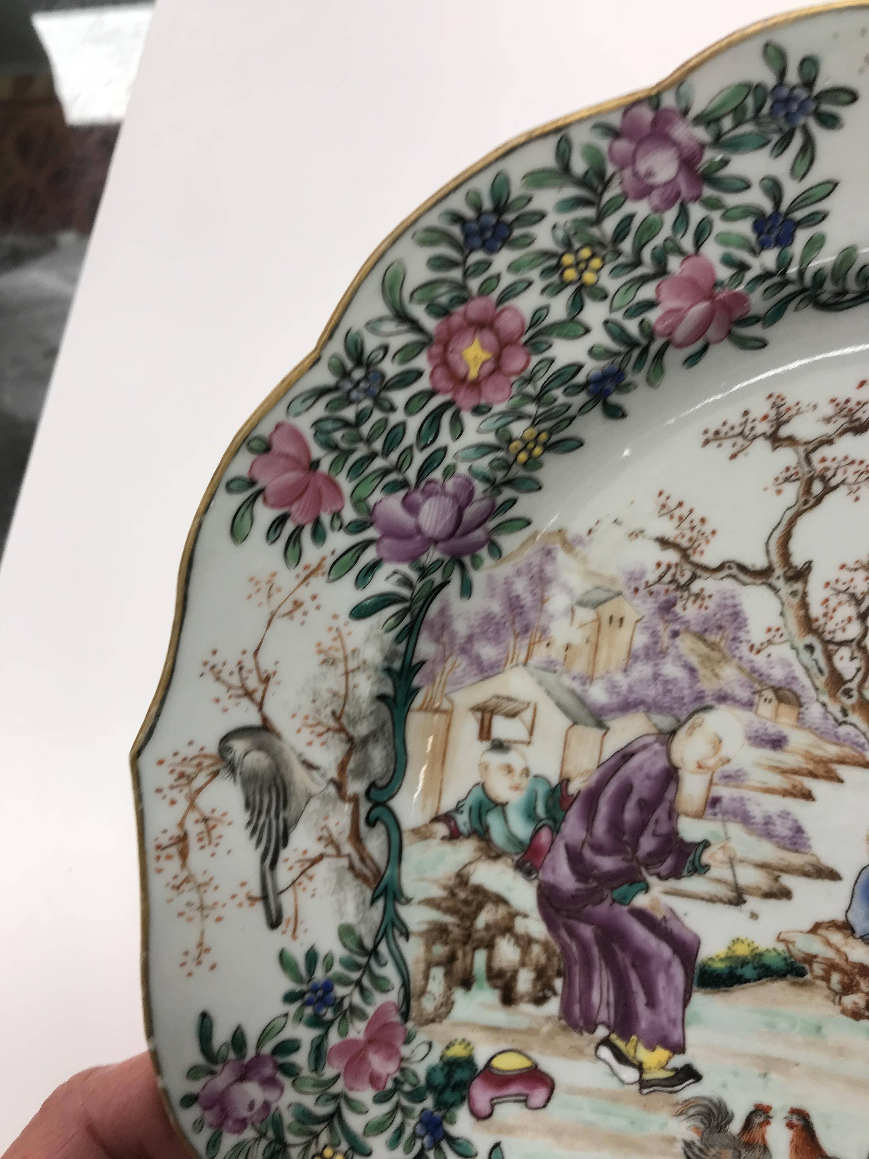 A Chinese Qianlong famille rose plate, t - Image 12 of 19