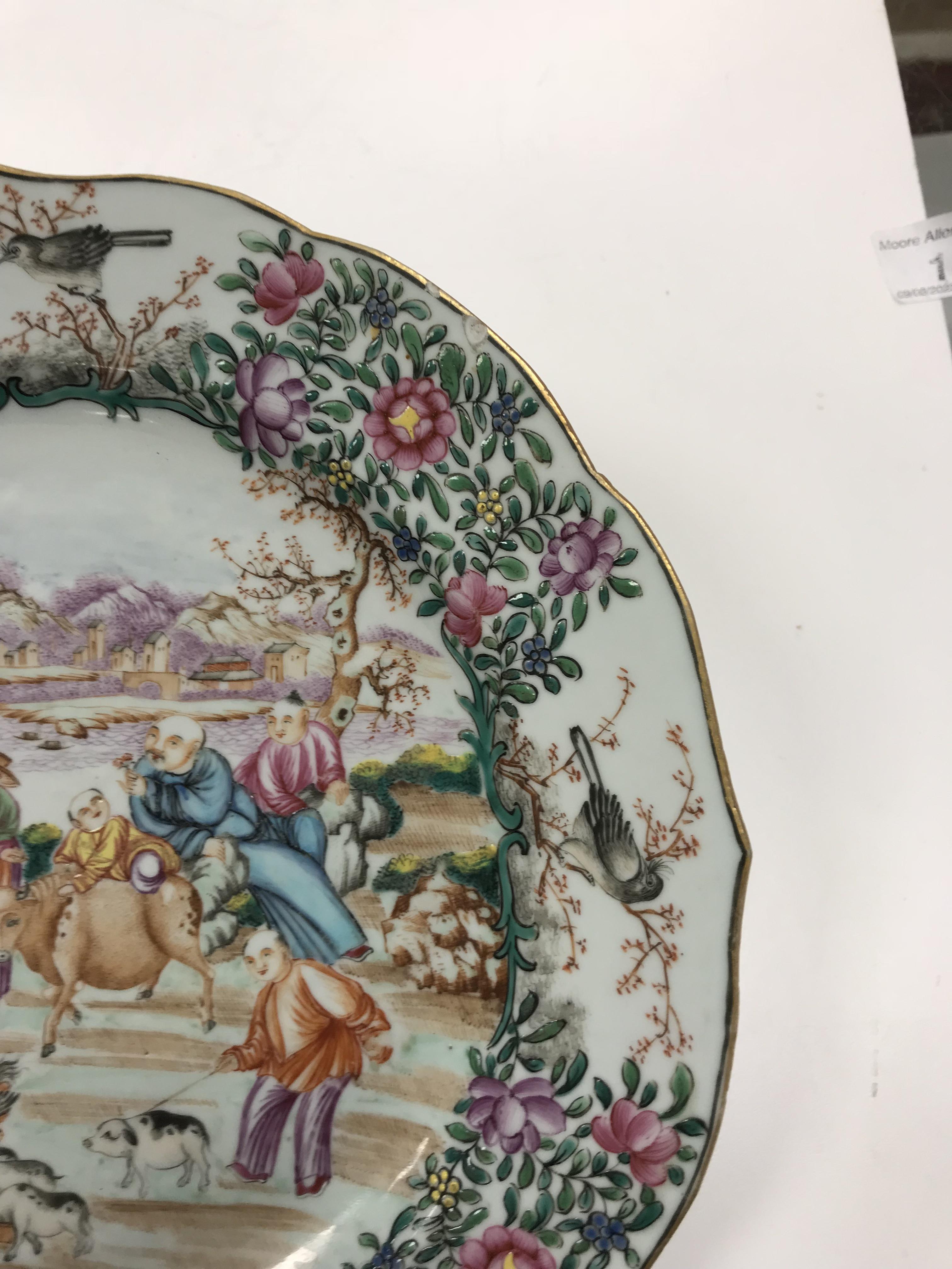 A Chinese Qianlong famille rose plate, t - Image 13 of 15